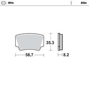 Moto-Master Brakepad KTM rear: XC450/525 2008>, SX505 2010>