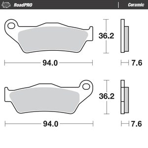 Moto-Master Brake pad RoadPRO Ceramic