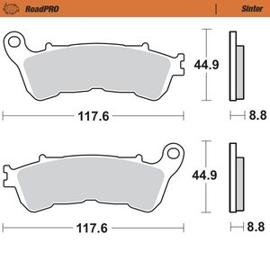 Moto-Master Brake pad RoadPRO Sinter rear