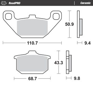 Moto-Master Brake pad RoadPRO Ceramic