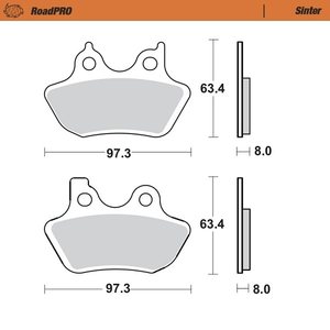 Moto-Master Brake pad RoadPRO Sinter rear