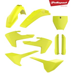 Polisport plastic kit TC125/250, FC250/350/450 16-18 Flo yellow