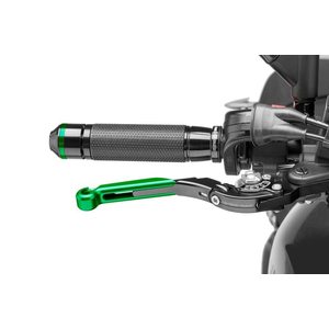 Puig Brake Lever 16'C/Black Exten.C/Green Selec.C/Silve