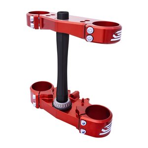 Scar Triple Clamps - Honda Offs:22mm Red color