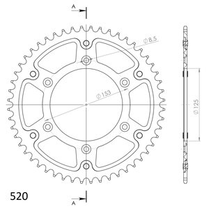 Supersprox Stealth Rear sprocket Red