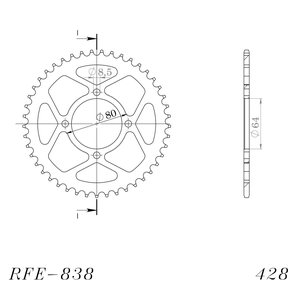 Supersprox / JT Rear sprocket 838.45