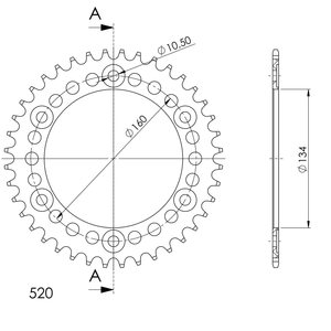 Supersprox Alu Rear sprocket HO Red 40