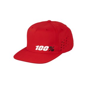 100% OZONE Snapback Hat, ADULT, RED
