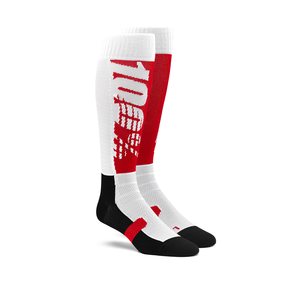 100% HI SIDE Performance Moto Socks, ADULT, S M, BLACK RED