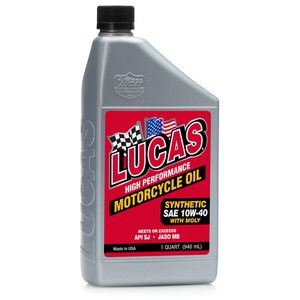 Lucas Oil 10W-40 Racing Synthetic Motorcycle Oil with Moly 946ml