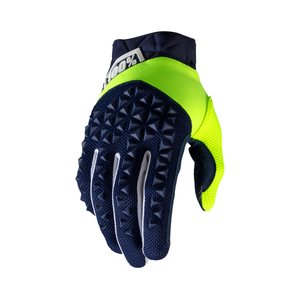 100% AIRMATIC GLOVES, ADULT, S, NEON BLUE YELLOW
