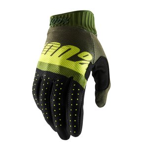 100% RIDEFIT GLOVES, ADULT, M, GREEN NEON LIME