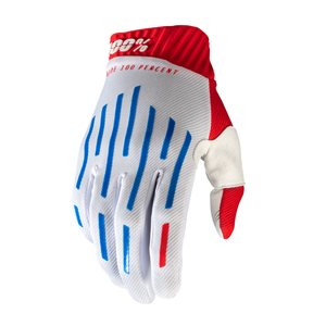 100% RIDEFIT GLOVES, ADULT, S, WHITE BLUE