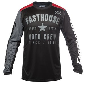 Fasthouse JERSEY PHANTOM, ADULT, S, BLACK RED GREY