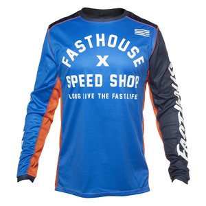Fasthouse JERSEY HERITAGE, ADULT, S, WHITE ORANGE BLUE
