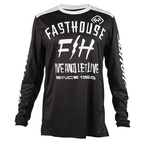 Fasthouse JERSEY DICKSON, ADULT, S, BLACK WHITE