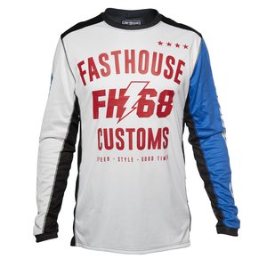 Fasthouse JERSEY WORX 68, KID, S, BLACK WHITE RED BLUE