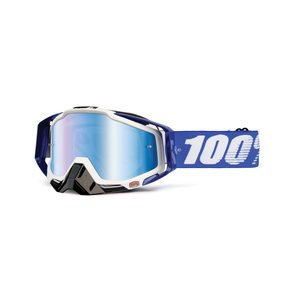 100% RACECRAFT Cobalt Blue - Mirror Blue Lens, ADULT