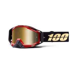100% RACECRAFT Goggle Hot Rod  - Mirror True Gold Lens, ADULT