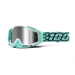 100% RACECRAFT PLUS (+) Goggle Fasto - Injected Silver Flash Mirror Lens, ADULT
