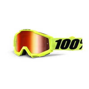 100% ACCURI Fluo Yellow - Mirror Red Lens, ADULT