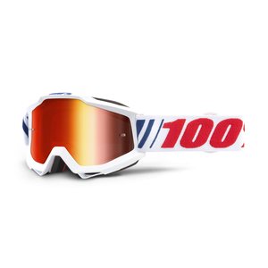 100% ACCURI Goggle AF066 - Mirror Red Lens, ADULT