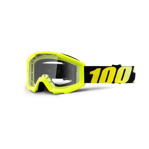 100% STRATA YOUTH Neon Yellow - Clear Lens, KID