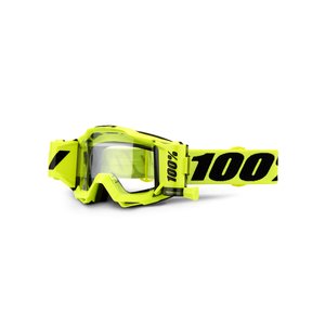 100% ACCURI FORECAST Goggle Fluo Yellow  - Clear Lens, ADULT