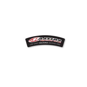Maxima Engine Decal - Curved "Use only Maxima" / Size 5.5cm