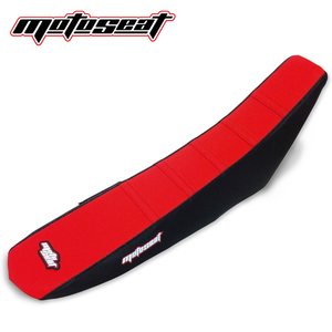 Moto Seat Ribbed Seat Cover RM85 02->, BLACK RED, Suzuki 02-20 RM85