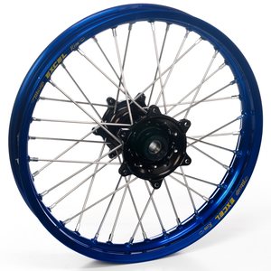 Haan Wheels Complete Wheel, 1,40, 19", FRONT, BLUE BLACK, Kawasaki 01-20 KX85, 97-00 KX80