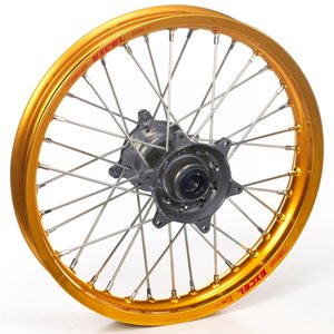Haan Wheels Complete Wheel, 1,60, 14", REAR, GOLD GREY, Kawasaki 01-20 KX85, 97-00 KX80