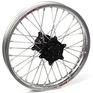 Haan Wheels Complete Wheel, 1,60, 21", FRONT, SILVER BLACK, Kawasaki 06-18 KX450F, 06-08 KX250, 19-20 KX250, 06-18 KX250F, 06-08 KX125