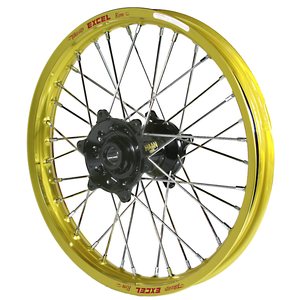 Haan Wheels Complete Wheel, 1,60, 21", FRONT, GOLD BLACK, Kawasaki 06-18 KX450F, 06-08 KX250, 19-20 KX250, 06-18 KX250F, 06-08 KX125