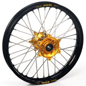 Haan Wheels Complete Wheel SM, 5,00, 17", REAR, BLACK GOLD, Kawasaki 06-18 KX450F, 03-08 KX250, 19-20 KX250, 04-18 KX250F, 03-08 KX125