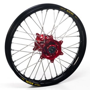 Haan Wheels Complete Wheel, 1,85, 19", REAR, BLACK RED, Kawasaki 19-20 KX450, 06-18 KX450F, 03-08 KX250, 19-20 KX250, 04-18 KX250F, 03-08 KX125