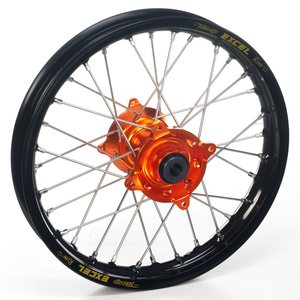 Haan Wheels Complete Wheel, 1,60, 12", REAR, BLACK ORANGE, KTM 02-15 65 SX