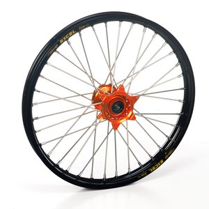 Haan Wheels Complete Wheel, 1,40, 19", FRONT, BLACK ORANGE, KTM 04-11 85 SX