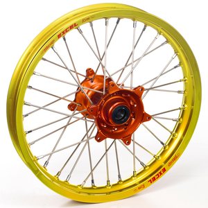 Haan Wheels Complete Wheel, 1,40, 19", FRONT, YELLOW ORANGE, KTM 04-11 85 SX