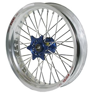Haan Wheels Complete Wheel SM, 3,50, 17", FRONT, SILVER BLUE, KTM 03-15 450 EXC-F, 03-14 450 SX-F, 03-15 250 EXC/250 EXC-F, 03-14 250 SX/250 SX-F, 10-15 350 EXC-F, 10-14 350 SX-F, 03-15 125 EXC/300 EXC, 03-14 125 SX, 04-15 200 EXC, 03 200 EXC, 03-04 200
