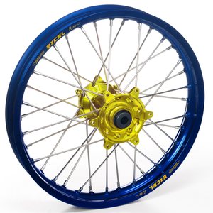 Haan Wheels Complete Wheel, 2,15, 18", REAR, BLUE YELLOW, KTM 03-20 450 EXC-F, 03-12 450 SX-F, 18-20 250 EXC TPI/300 EXC TPI, 95-17 250 EXC/300 EXC, 03-20 250 EXC-F, 95-12 250 SX, 03-12 250 SX-F, 10-18 350 EXC-F, 10-12 350 SX-F, 95-16 125 EXC, 95-12 125