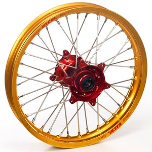 Haan Wheels Complete Wheel, 1,40, 19", FRONT, GOLD RED, Suzuki 02-20 RM85, 97-01 RM80