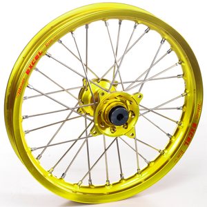 Haan Wheels Complete Wheel, 1,40, 19", FRONT, YELLOW, Suzuki 02-20 RM85, 97-01 RM80