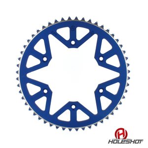 Holeshot Rear Sprocket Alu, 428, 47, BLUE, Yamaha 02-20 YZ85, 93-01 YZ80, Suzuki 02-20 RM85, 89-01 RM80