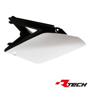 Rtech Side Panels, WHITE BLACK, Suzuki 10-18 RM-Z250