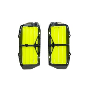 Rtech Oversized Radiator Louvres Reinforced, NEON YELLOW, KTM 20 450 EXC-F, 19-20 450 SX-F, 20 250 EXC TPI/250 EXC-F, 19-20 250 SX/250 SX-F, 20 350 EXC-F/150 EXC TPI/300 EXC TPI/500 EXC-F, 19-20 350 SX-F, 19-20 125 SX/150 SX, Husqvarna 19-20 FC 450, 20 F