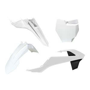 Rtech Plastic Kit, WHITE, KTM 16-20 65 SX