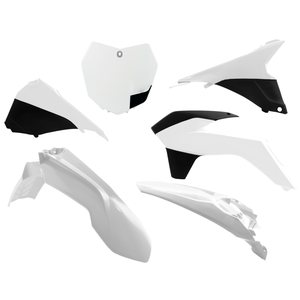 Rtech Plastic Kit, WHITE, KTM 13-15 450 SX-F, 13-16 250 SX, 13-15 250 SX-F, 13-15 350 SX-F, 13-15 125 SX/150 SX
