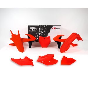 Rtech Plastic Kit, NEON ORANGE, KTM 16-18 450 SX-F, 17-18 250 SX, 16-18 250 SX-F, 16-18 350 SX-F, 16-18 125 SX/150 SX