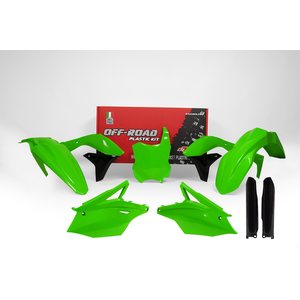 Rtech Plastic Kit, NEON GREEN, Kawasaki 19-20 KX250, 17-18 KX250F